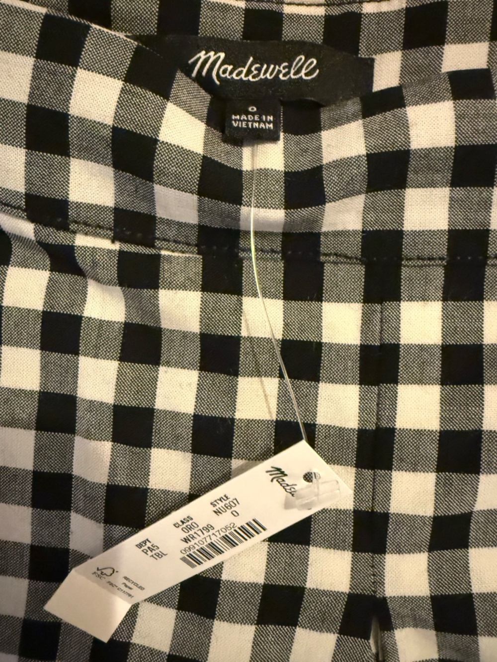 Madewell Gingham Mini Skort -- 0 - Picture 5 of 5